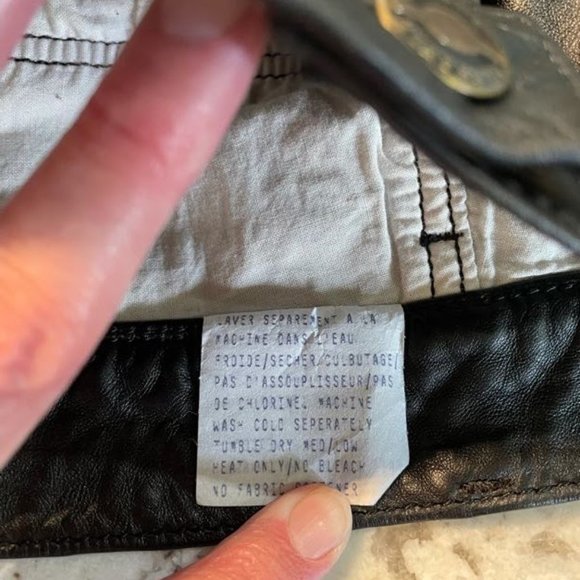 Size 14 Skotts Vintage Washable Leather Pants. - Picture 7 of 9